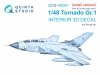 Quinta Studio QDS+48261 Tornado GR.1 3D-Printed coloured Interior on decal paper (Revell) (small version) (with 3D-printed resin parts) 1/48